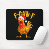 F-caw-f Chicken Fcawf Chicken Christmas Light Sant Muismat (Met muis)
