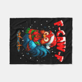 F-caw-f Chicken Fcawf Rooster Coffee Christmas Fca Fleece Deken (Voorkant (Horizontaal))