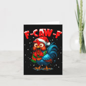 F-caw-f Chicken Fcawf Rooster Coffee Christmas Fca Kaart (Voorkant)