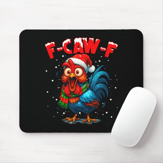 F-caw-f Chicken Fcawf Rooster Coffee Christmas Fca Muismat (Met muis)