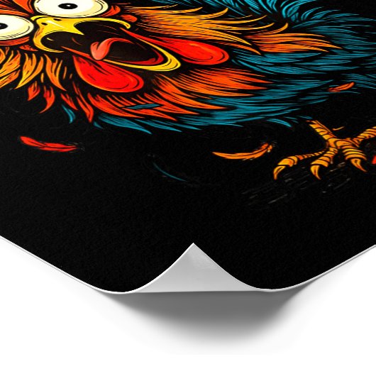 F-caw-f Chicken Fcawf Rooster Coffee Funny Office Poster (Hoek)