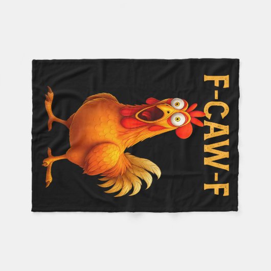 F Caw F Chicken  Fleece Deken (Voorkant (Horizontaal))