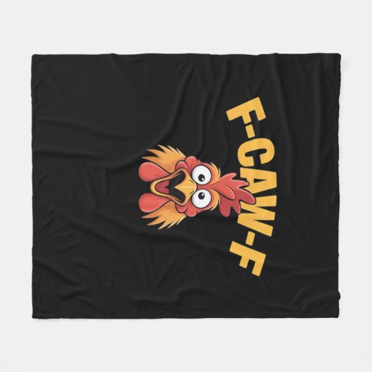 F-Caw-F Chicken Funny Chicken Creative Graphic Fleece Deken (Voorkant (Horizontaal))