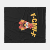 F-Caw-F Chicken Funny Chicken Trendy Casual Fleece Deken (Voorkant (Horizontaal))