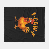 F-Caw-F Chicken Funny Trendy Fleece Deken (Voorkant (Horizontaal))