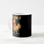 F-Caw-F-Chicken Funny Trendy Koffiemok (Voorkant links)