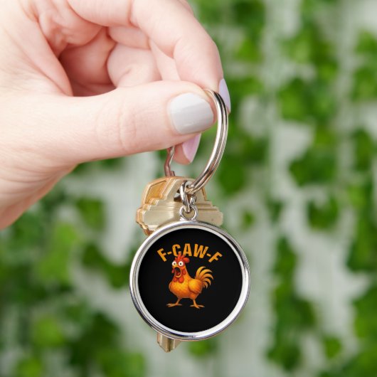 F-Caw-F Chicken Funny Trendy Sleutelhanger (Hand)