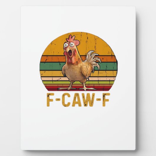 F-Caw-F Chicken Humor Essential Minimal Clean Fotoplaat (Voorkant)