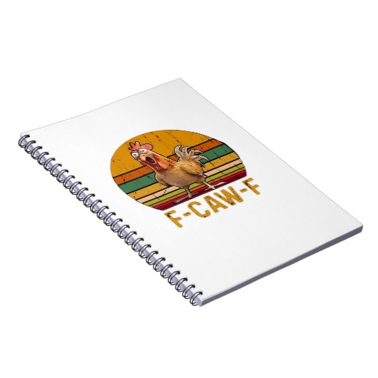 F-Caw-F Chicken Humor Essential Minimal Clean Notitieboek (Rechterzijde)