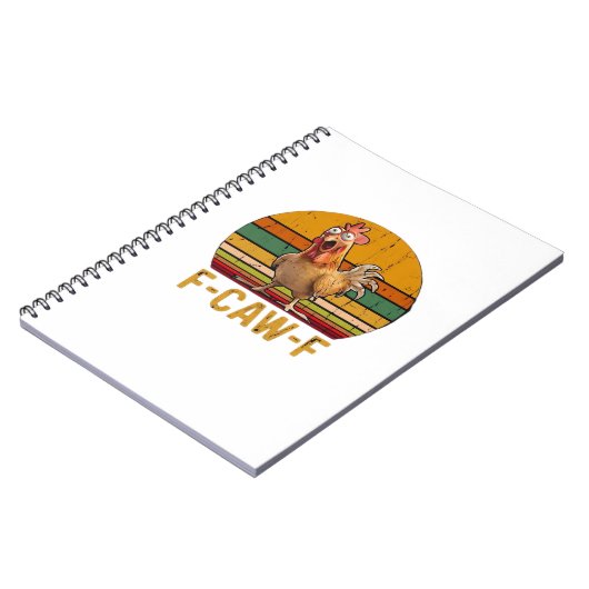 F-Caw-F Chicken Humor Essential Minimal Clean Notitieboek (Linkerzijde)