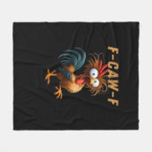 F-Caw-F Chicken Humor Fleece Deken (Voorkant (Horizontaal))