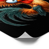 F-caw-f Chicken Quote Rooster Meme Poster (Hoek)
