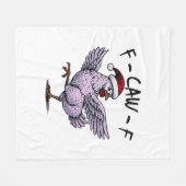 F-Caw-F Chicken Retro Classic Fleece Deken (Voorkant (Horizontaal))