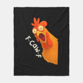 F-Caw-F Chicken Retro Classic Fleece Deken (Voorkant)