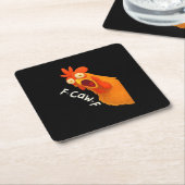 F-Caw-F Chicken Retro Classic Kartonnen Onderzetters (Schuin)