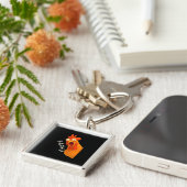 F-Caw-F Chicken Retro Classic Sleutelhanger (Zijkant)