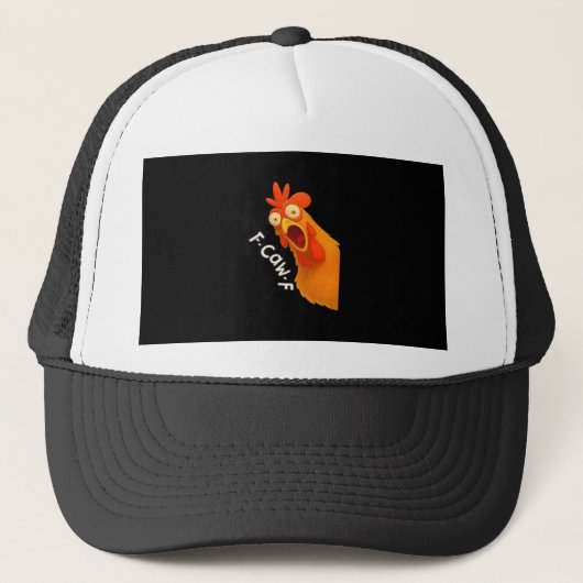 F-Caw-F Chicken Retro Classic Trucker Pet (Voorkant)