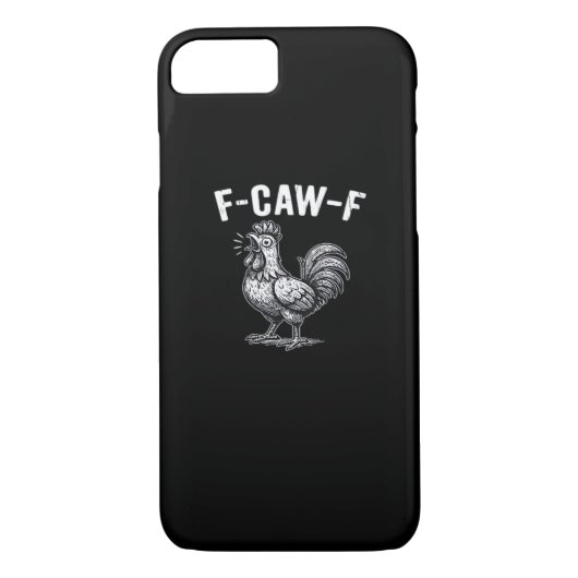 F-Caw-F Chicken Retro Graphic Case-Mate iPhone Case (Achterkant)