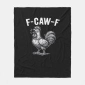 F-Caw-F Chicken Retro Graphic Fleece Deken (Voorkant)