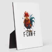 F-Caw-F Chicken Rooster Funny Meme Fotoplaat (Zijkant)