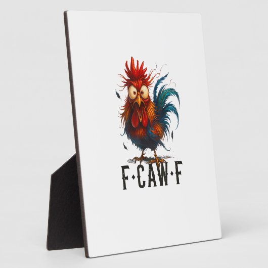 F-Caw-F Chicken Rooster Funny Meme Fotoplaat (Zijkant)