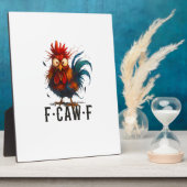 F-Caw-F Chicken Rooster Funny Meme Fotoplaat (Zijkant)