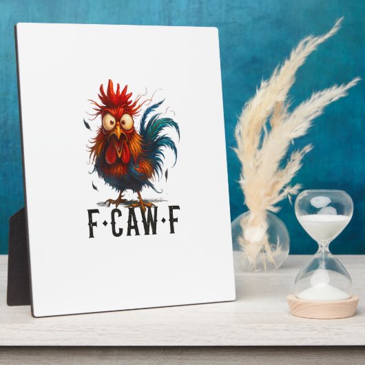 F-Caw-F Chicken Rooster Funny Meme Fotoplaat (Zijkant)