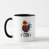 F-Caw-F Chicken Rooster Funny Meme Mok (Links)