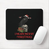 F-caw-f Christmas Crow Funny Goth Christmas Skull  Muismat (Met muis)