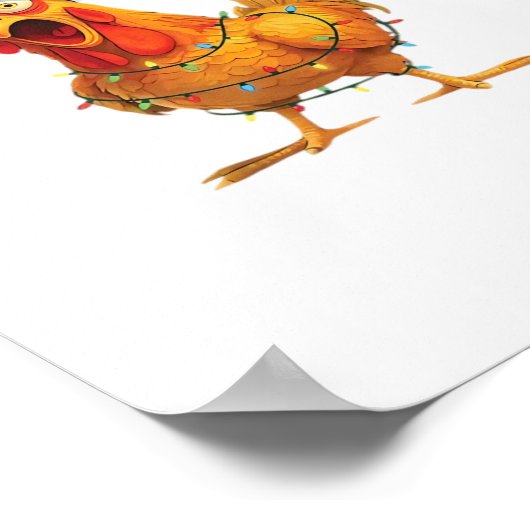 F-Caw-F Christmas Funny Chicken Christmas Essentia Poster (Hoek)