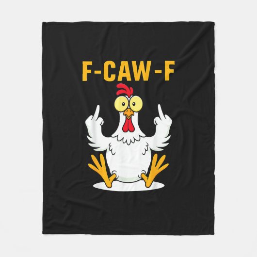 F-Caw-F Citaat Haan Meme Fleece Deken (Voorkant)