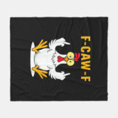 F-Caw-F Citaat Haan Meme Fleece Deken (Voorkant (Horizontaal))