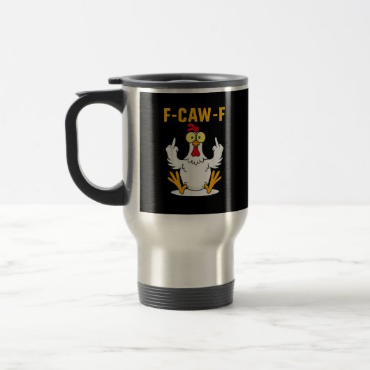 F-Caw-F Citaat Haan Meme Reisbeker (Links)