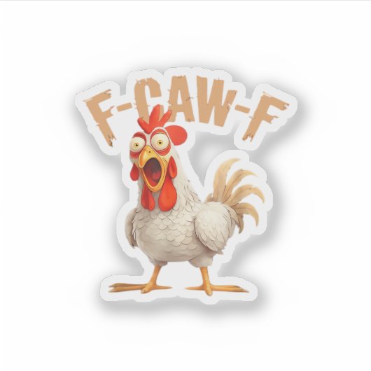 F-Caw-F Classic Aesthetic Style Sticker (Voorkant)