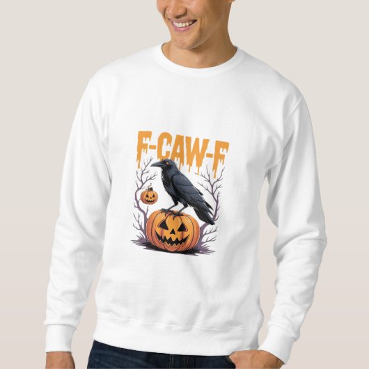 F-Caw-F Classic Halloween Raven Pumpkin Tee - Spoo Trui (Voorkant)