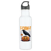 F-Caw-F Classic Halloween Raven Pumpkin Tee - Spoo Waterfles (Voorkant)
