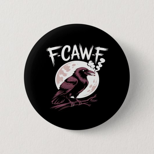 F-Caw-F Classic Minimal Clean Ronde Button 5,7 Cm (Voorkant)