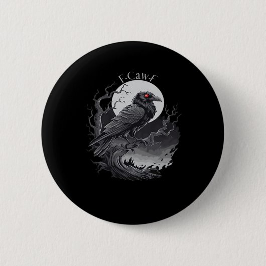 F-Caw-F Classic Minimal Clean Ronde Button 5,7 Cm (Voorkant)
