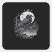 F-Caw-F Classic Minimal Clean Vierkante Sticker (Voorkant)