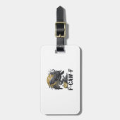 F-Caw-F Classic Minimal Design Bagagelabel (Voorkant verticaal)