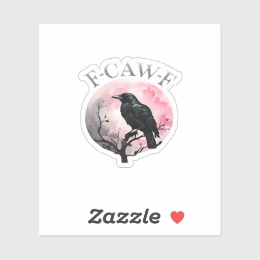F-Caw-F Classic Retro Cool Sticker (Vel)