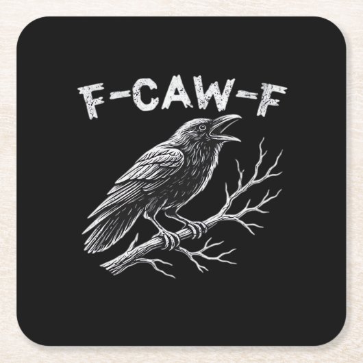 F-Caw-F Classic Retro Style Kartonnen Onderzetters (Voorkant)
