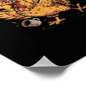 F-Caw-F Coffee Chicken Rooster Funny Bird F-Caw-F Poster (Hoek)