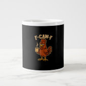 F-Caw-F Coffee Chicken Rooster Funny Bird Grote Koffiekop (Voorkant)