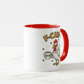 F-CAW-F Coffee Lover Chicken, Funny FCAWF Bird Mok (Voorkant rechts)