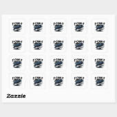 F-Caw-F Comfort Ondersteun Uw Moord Essentiële Gra Vierkante Sticker (Vel)