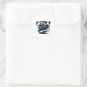 F-Caw-F Comfort Ondersteun Uw Moord Essentiële Gra Vierkante Sticker (Tas)