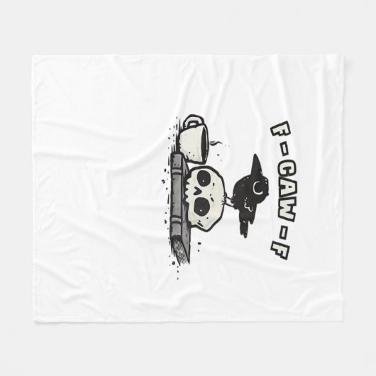 F Caw F Cool Unique Look Fleece Deken (Voorkant (Horizontaal))