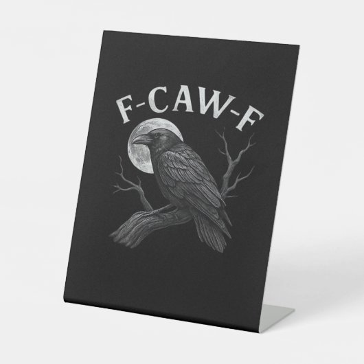 F-Caw-F Cool Unique Reclamebord Met Voetstuk (Voorkant)