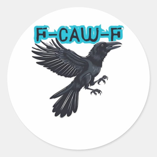 F Caw F Creatieve Casual Stijl Ronde Sticker (Voorkant)